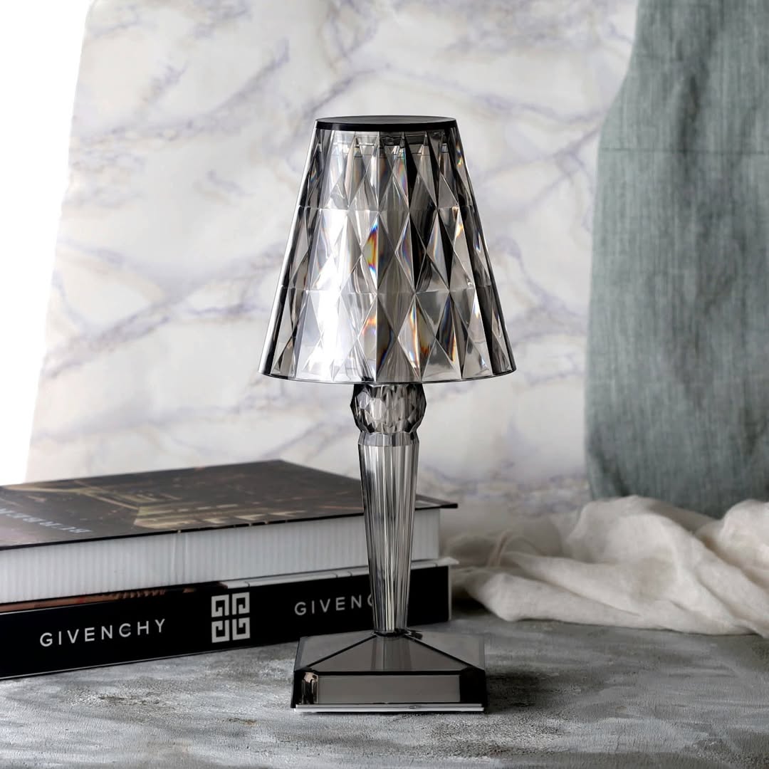 Table Lamp Crystal Acrylic Touch Rechargeable