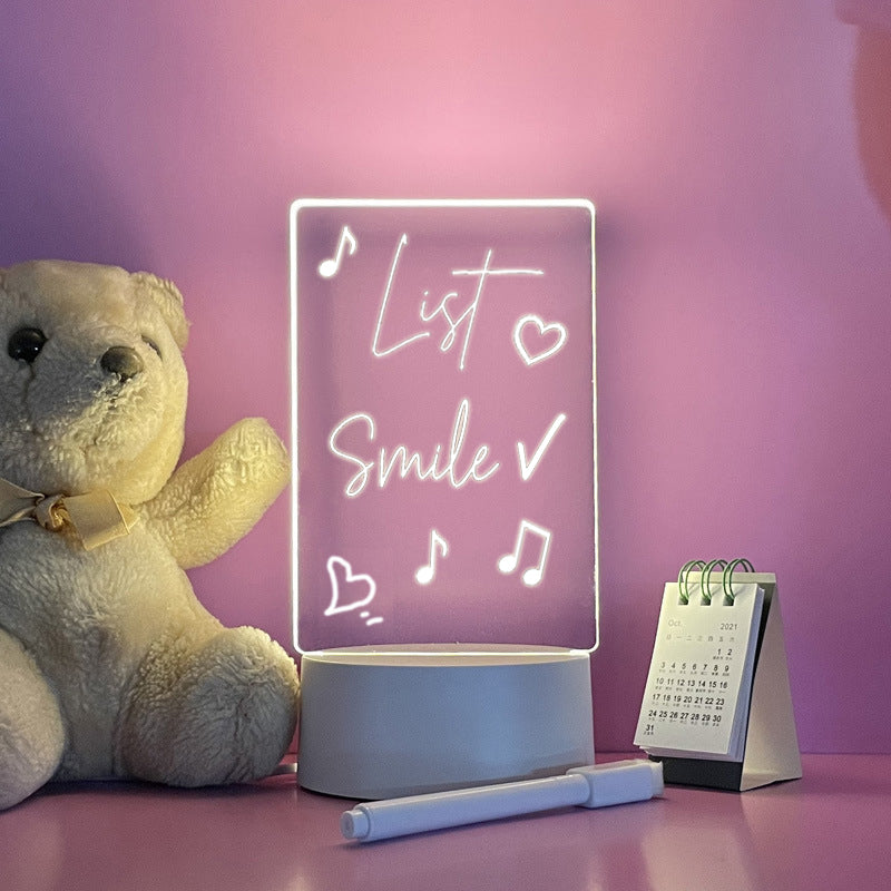 Led Message Board Desk Light Acrylic Sign