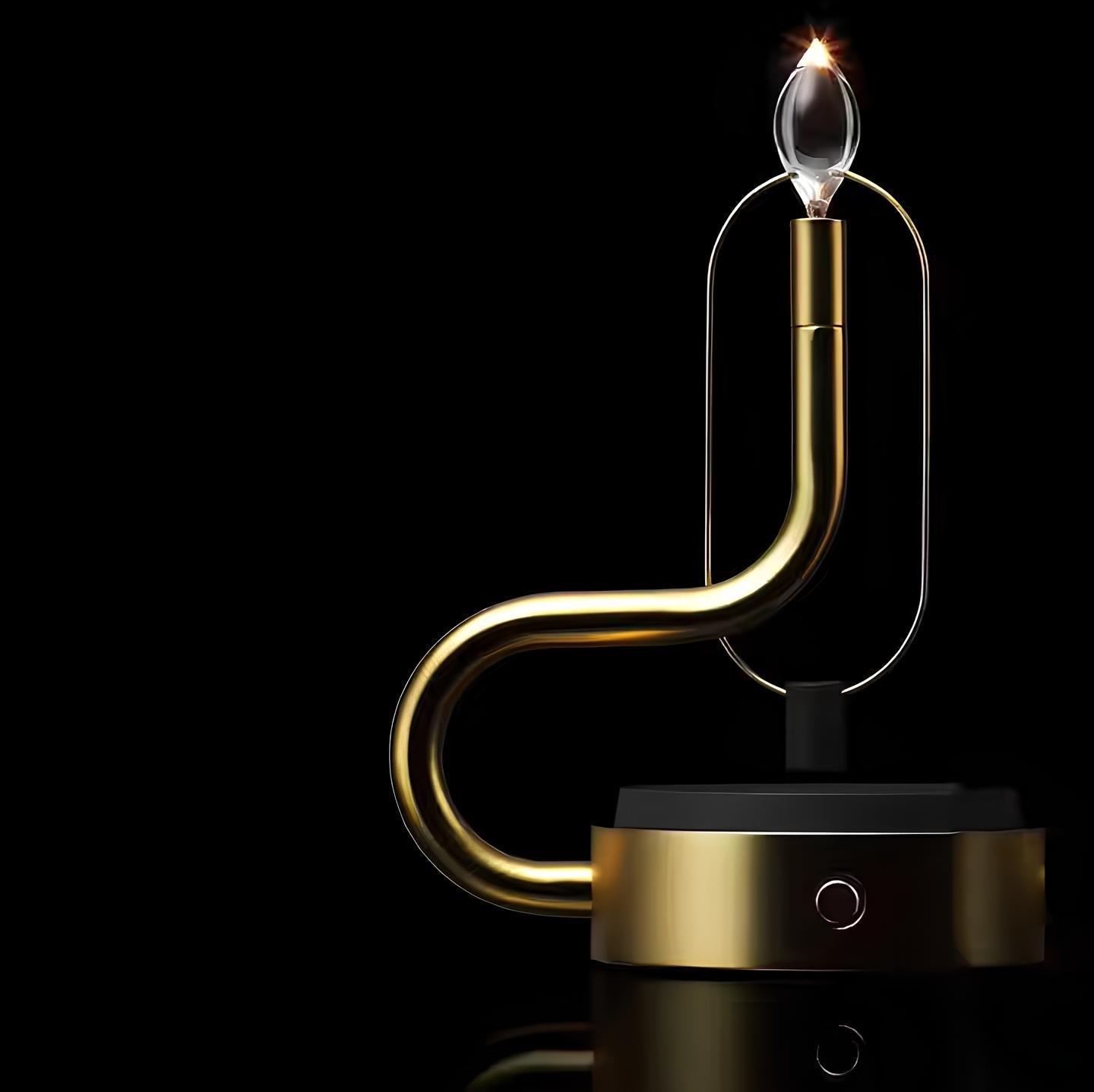 LED Table Lamp Glass Dome Rechargeable Light