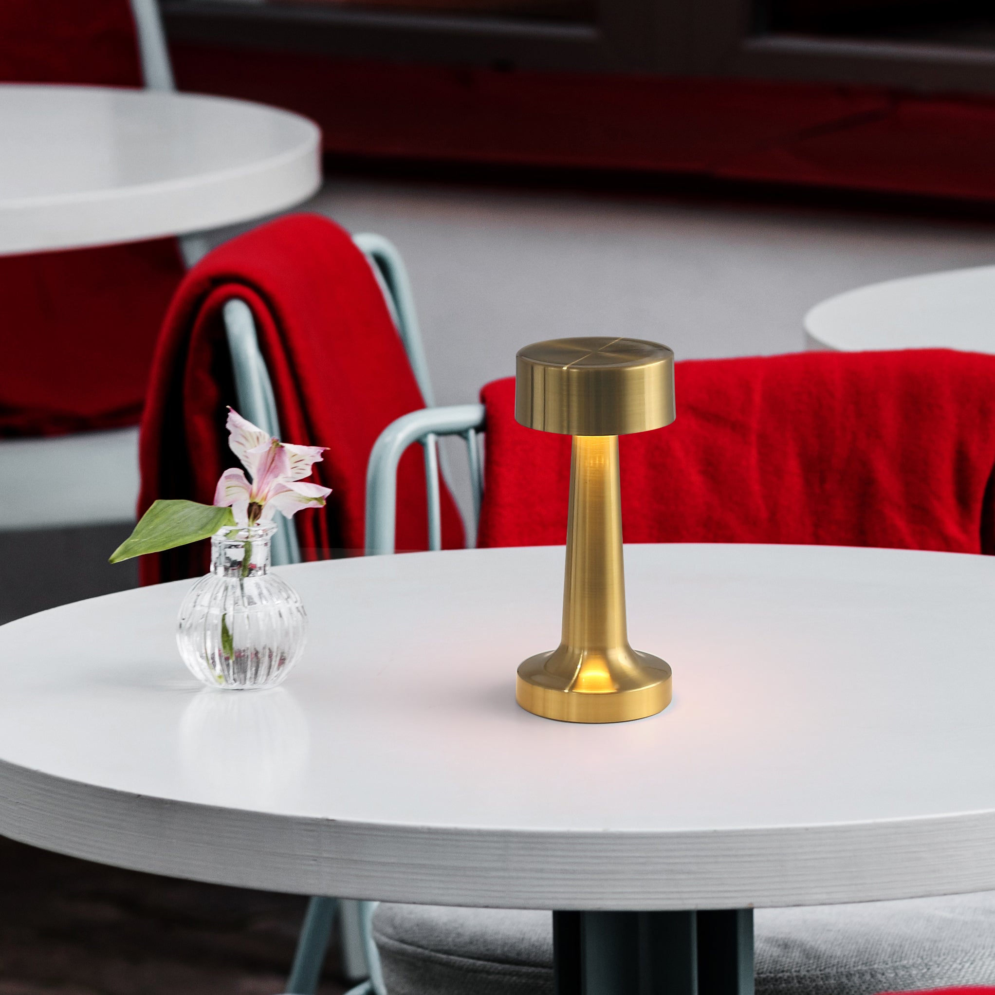 Table Lamp Touch LED Rechargeable Metal Light