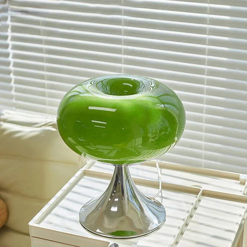 Table Lamp Modern Glass Chrome Base Light