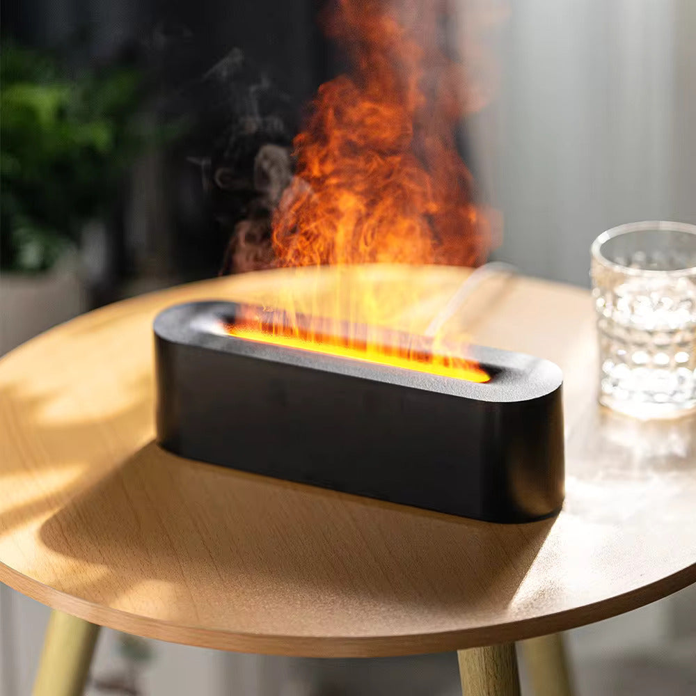 Humidifier Flame Effect Aromatherapy Lamp