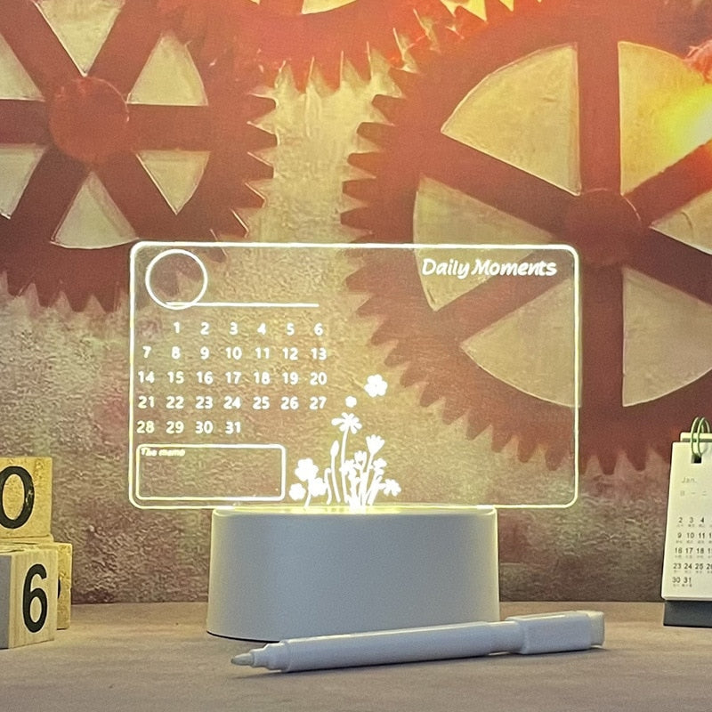 Led Message Board Desk Light Acrylic Sign
