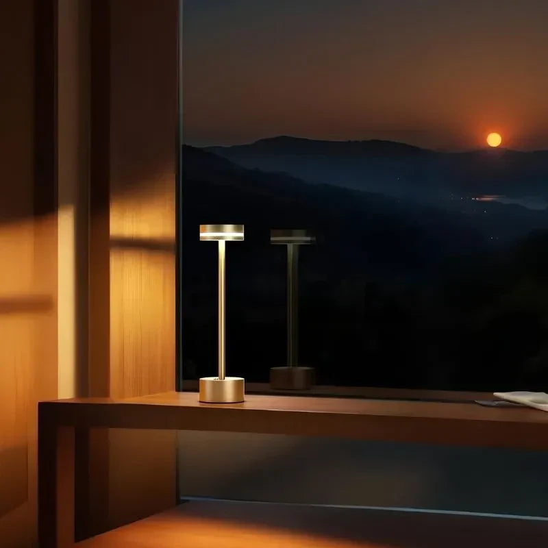 LED Table Lamp Rechargeable Aluminium Dimmable