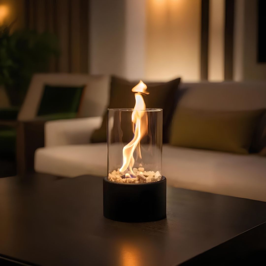 Table Lamp Glass Oil Flame Burner