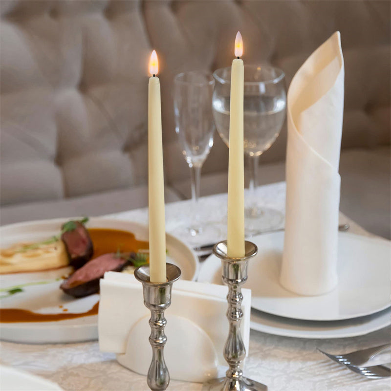 LED Candle Lights Tall Plastic Taper Decor