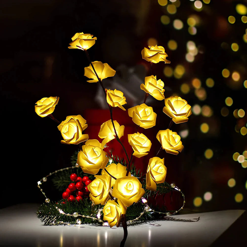 LED Lighted Artificial Branch Table Lamp
