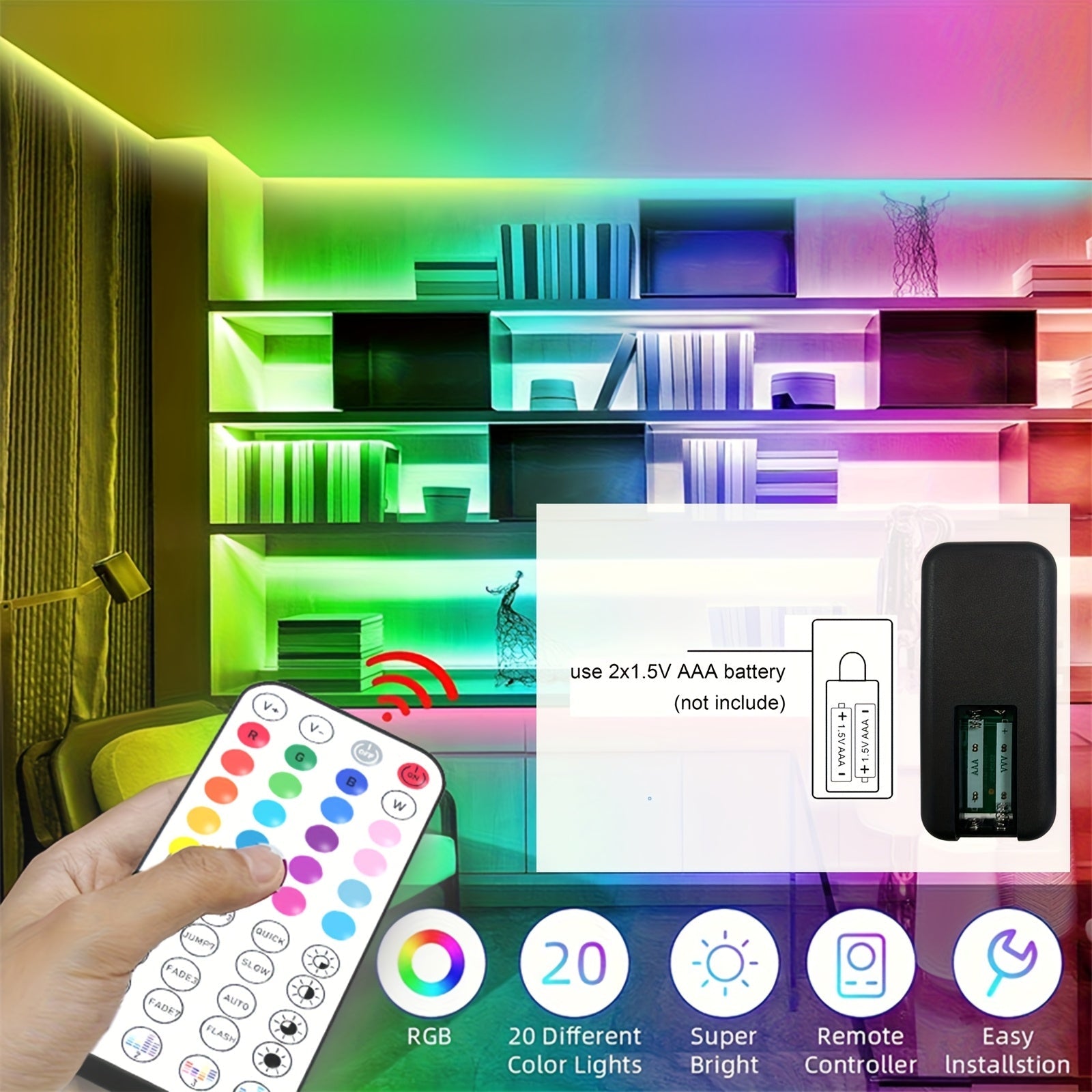 LED Strip Lights Colour Changing with Music Sync