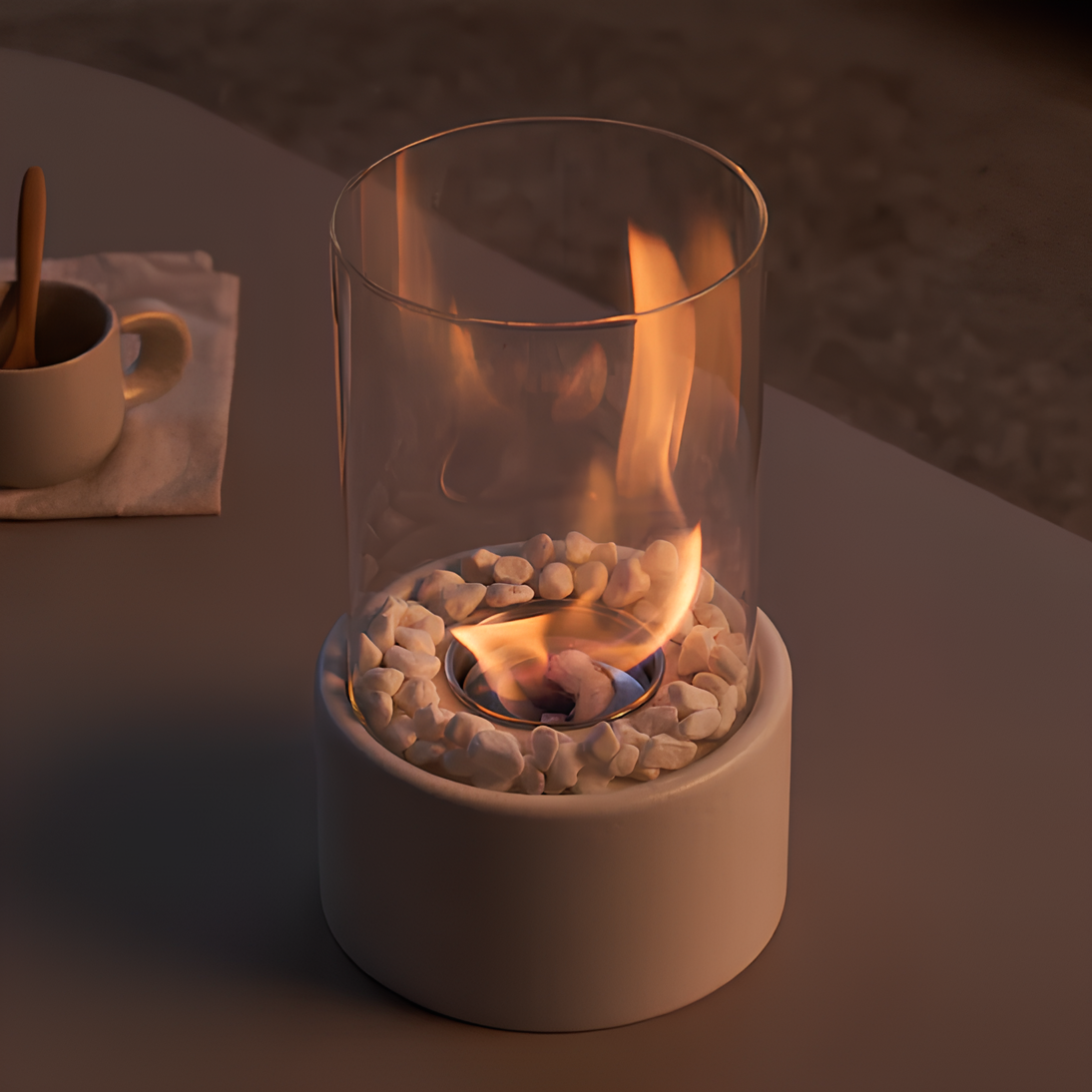 Table Lamp Glass Oil Flame Burner