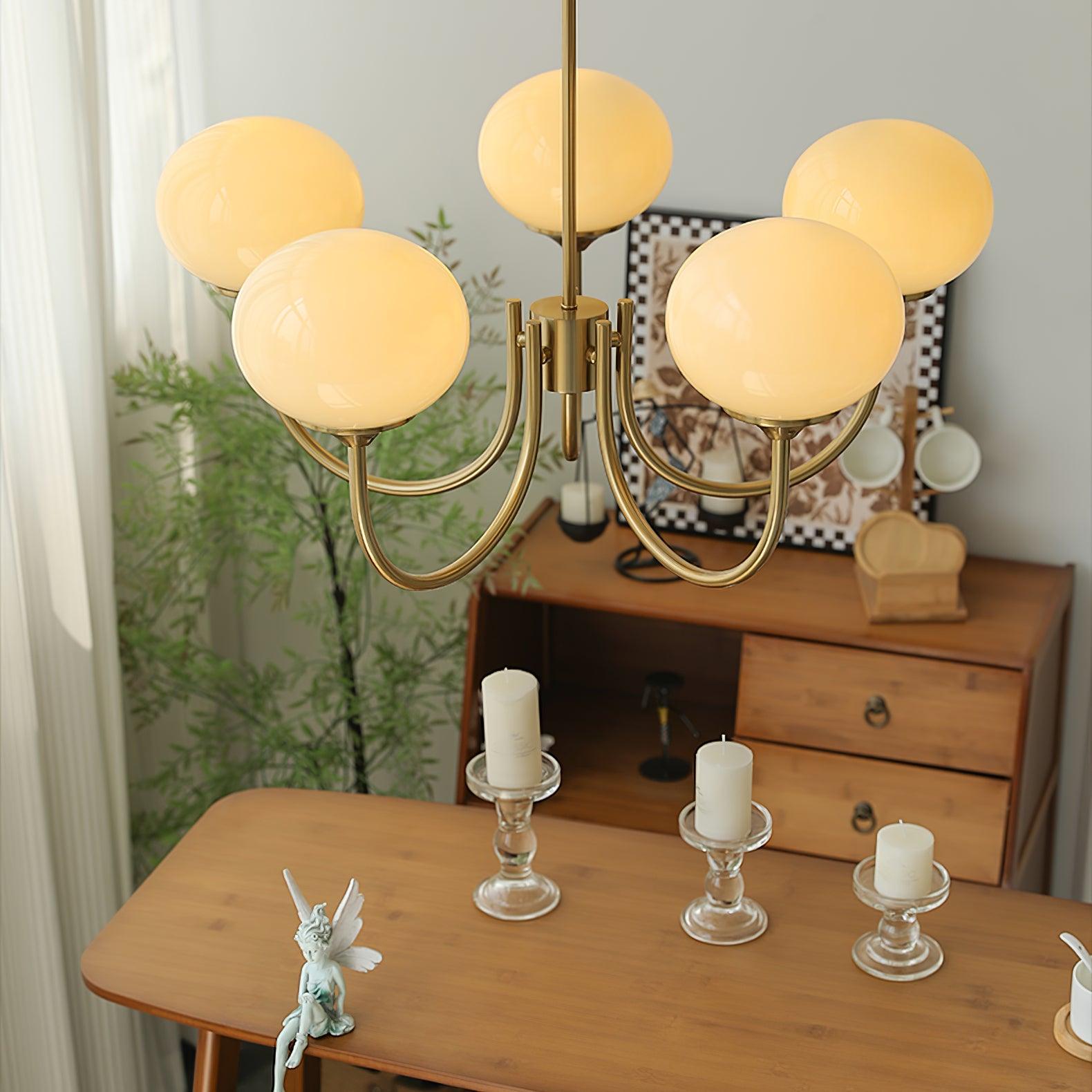 Ceiling Light Modern Brass Chandelier Lamp