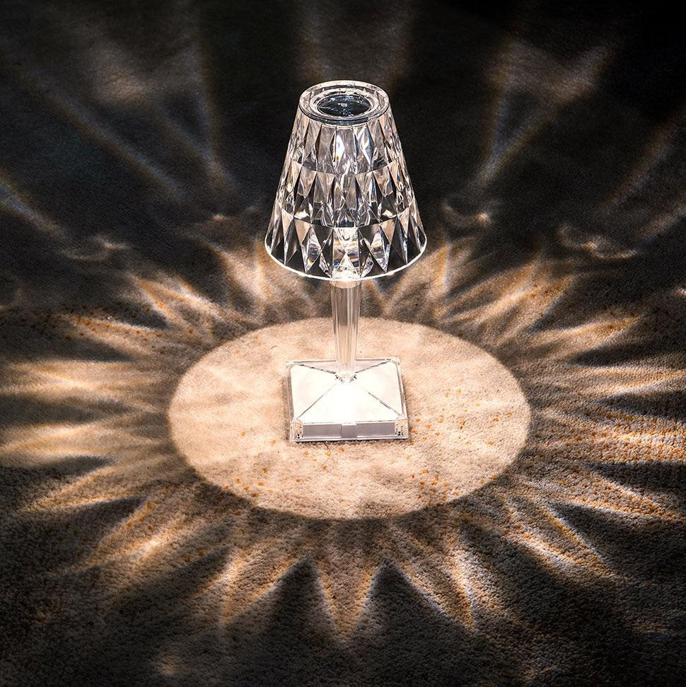 Table Lamp Crystal Acrylic Touch Rechargeable