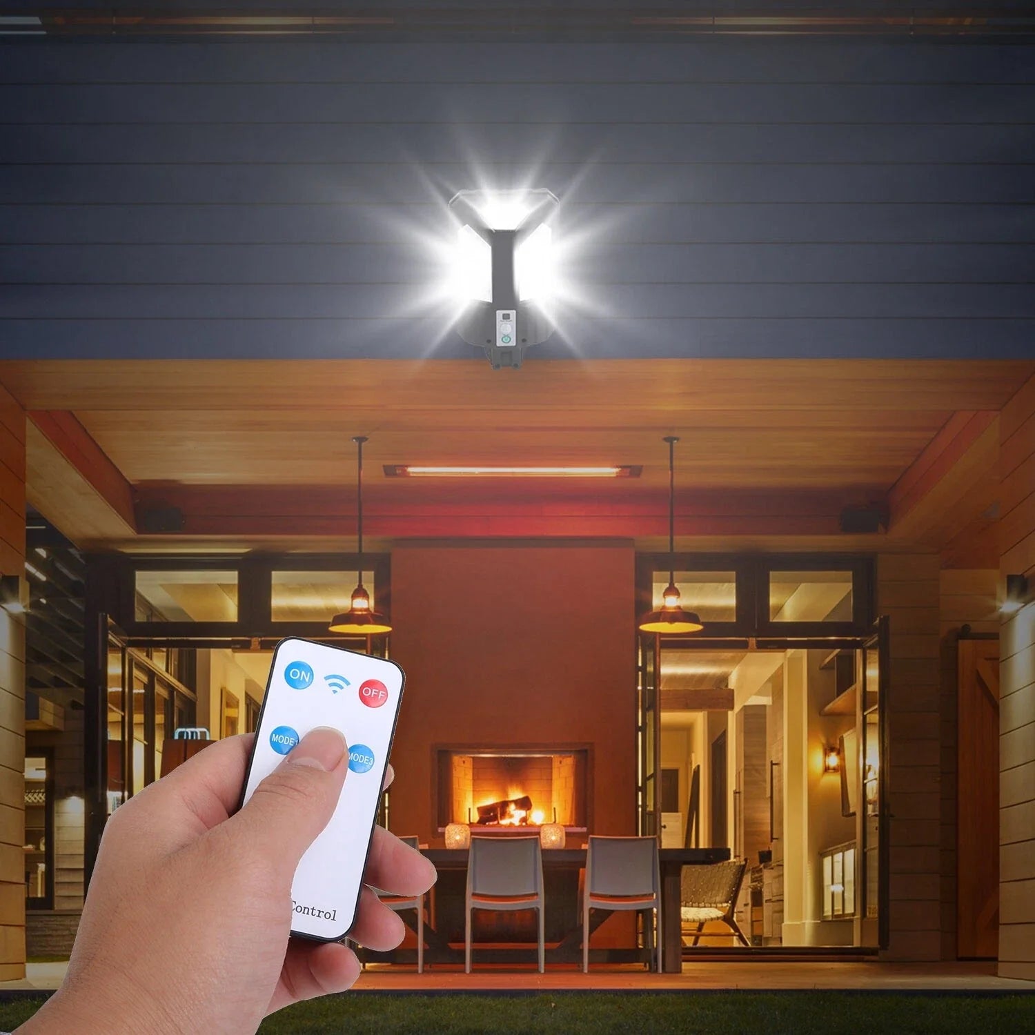 Outdoor Solar Wall Light Motion Sensor Plastic