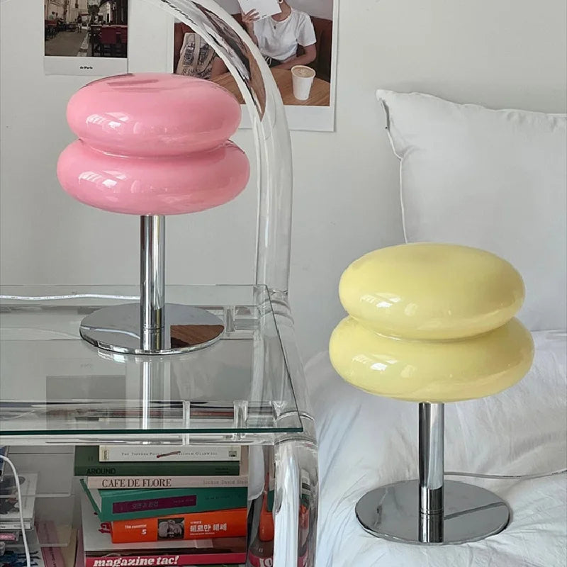 Table Lamp Retro Glass Shade Lighting Piece