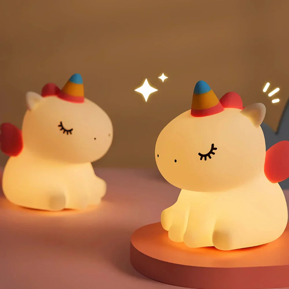 Night Light Silicone Animal Bedside Lamp