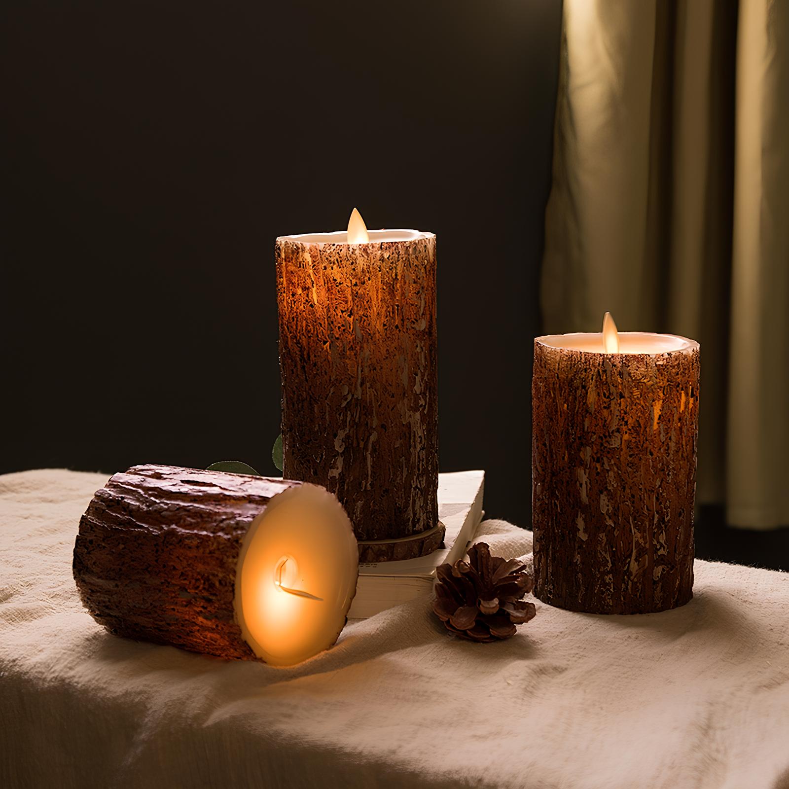 LED Pillar Candles Flickering Flame Effect