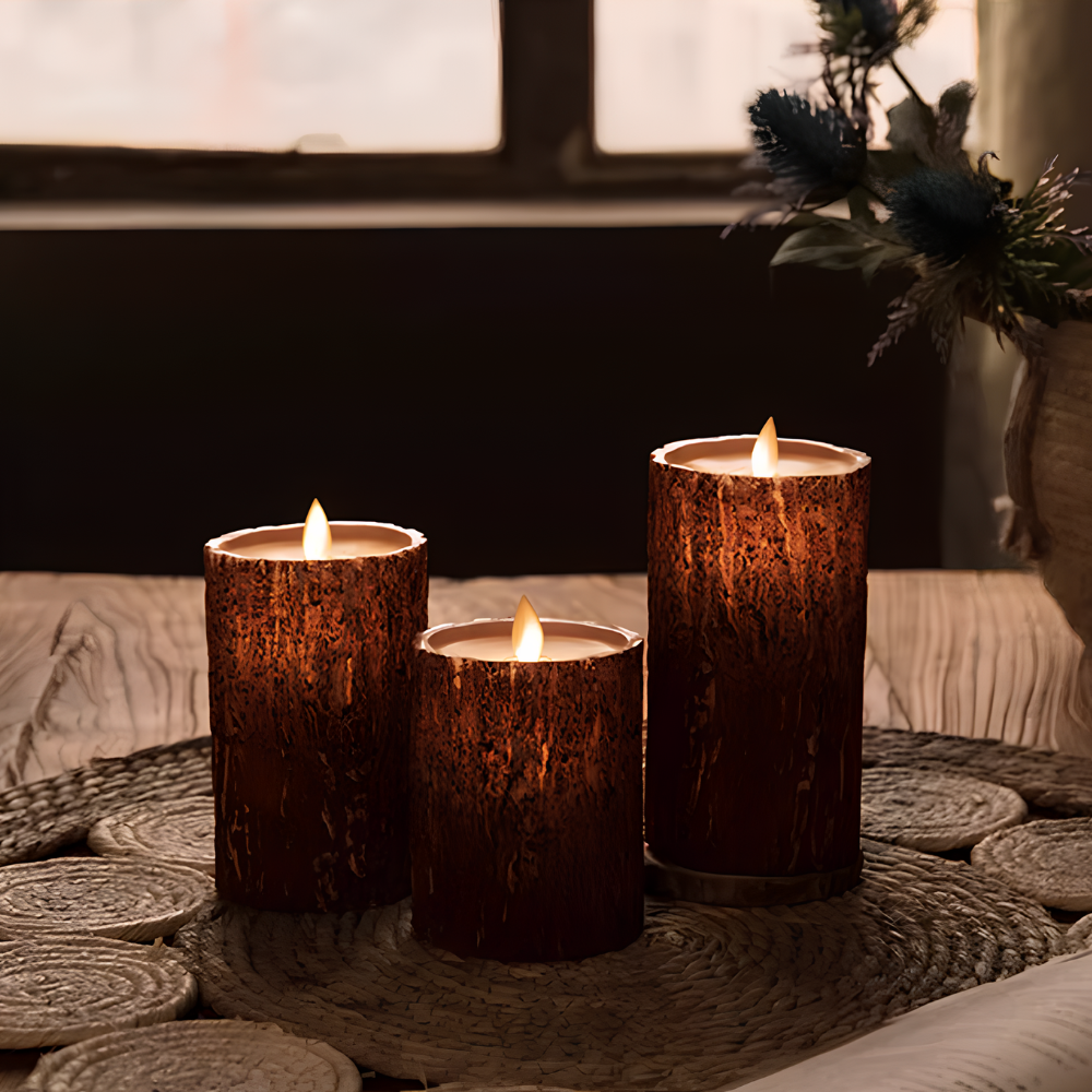 LED Pillar Candles Flickering Flame Effect